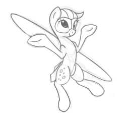 Size: 1000x928 | Tagged: artist needed, safe, oc, oc only, original species, plane pony, pony, ad-1, derp, monochrome, plane, solo