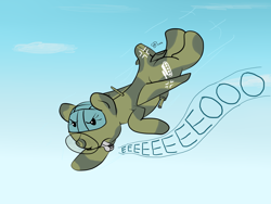 Size: 1600x1200 | Tagged: safe, artist:goldenpansy, oc, oc only, original species, plane pony, pony, diving, ju-87, plane, stuka, whistle