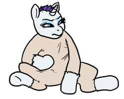 Size: 1499x1199 | Tagged: source needed, safe, artist:pony quarantine, rarity, pony, unicorn, annoyed, ponified animal photo, shaved, simple background, solo, transparent background