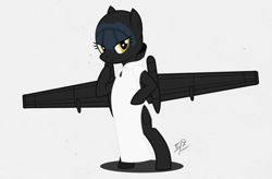 Size: 3245x2133 | Tagged: safe, artist:camo-pony, original species, plane pony, pony, bedroom eyes, cheongsam, clothes, plane, simple background, solo, u-2, vector, white background