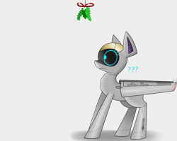 Size: 1280x1024 | Tagged: safe, artist:pandramodo, oc, oc only, oc:airpon, original species, plane pony, pony, mistletoe, plane, solo