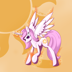 Size: 2000x2000 | Tagged: safe, artist:sprinters, princess celestia, alicorn, pony, magic, solo, young