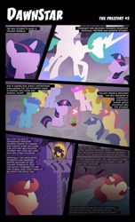 Size: 457x750 | Tagged: safe, princess celestia, twilight sparkle, oc, alicorn, pony, ask dawnstar, dawnstar, flashback, tumblr