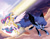 Size: 981x756 | Tagged: safe, artist:tonyfleecs, idw, nightmare moon, princess celestia, alicorn, pony, armor, clean