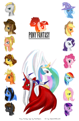 Size: 1672x2544 | Tagged: safe, artist:dzetawmdunion, applejack, fluttershy, pinkie pie, princess celestia, rainbow dash, rarity, trixie, twilight sparkle, alicorn, earth pony, pegasus, pony, unicorn, crossover, final fantasy, final fantasy viii, irvine kinneas, ponified, quistis trepe, rinoa heartilly, seifer almasy, selphie tilmitt, squall leonhart, ultimecia, zell dincht