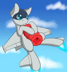 Size: 1182x1280 | Tagged: safe, artist:scramjet747, oc, oc only, oc:scramjet, original species, plane pony, pony, cute, drinking, flying, fuel, plane, refueling