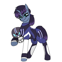 Size: 3600x3600 | Tagged: safe, artist:pony quarantine, oc, oc only, oc:endzone, unicorn, american football, female, helmet, mare, simple background, solo, sports, transparent background