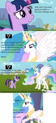 Size: 500x1089 | Tagged: safe, princess celestia, twilight sparkle, alicorn, pony, austin powers, comic, dr. evil, parody, scott evil