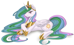 Size: 945x574 | Tagged: safe, artist:cielaart, princess celestia, alicorn, pony, cute, cutelestia, simple background, solo