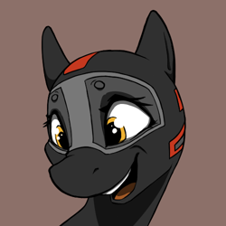 Size: 500x500 | Tagged: safe, artist:keeponhatin, oc, oc only, oc:cloudwalker, original species, plane pony, pony, happy, plane, simple background, smiling, solo, sr-71 blackbird