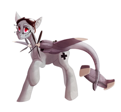 Size: 2600x2407 | Tagged: safe, artist:crazy-leg, oc, oc only, oc:dorn, original species, plane pony, pony, do 217 n2, goggles, male, plane, simple background, solo, stallion, transparent background