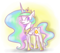 Size: 766x682 | Tagged: safe, artist:purple-skittlez, princess celestia, alicorn, pony, crown, female, horn, mare, solo