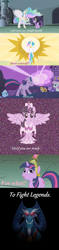 Size: 637x2704 | Tagged: safe, artist:peachiekeenie, grogar, princess celestia, twilight sparkle, twilight sparkle (alicorn), alicorn, pony, magical mystery cure, babylon 5, quote