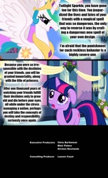 Size: 640x1055 | Tagged: safe, princess celestia, twilight sparkle, alicorn, pony, magical mystery cure, abuse, alternate ending, alternate scenario, bad end, bitchlestia, comic, credit joke, evil, immortality blues, implied betrayal, punishment, screencap comic, twilybuse, tyrant celestia