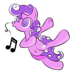 Size: 889x899 | Tagged: safe, artist:hip-indeed, screwball, earth pony, pony, belly button, female, music notes, solo, solo female, swirly eyes, transparent background