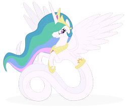 Size: 1024x878 | Tagged: safe, artist:elsdrake, princess celestia, lamia, original species, pony, female, mare, simple background, solo, species swap, transparent background, vector