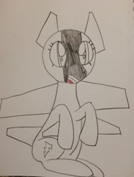 Size: 2448x3231 | Tagged: safe, artist:blastzone, oc, hybrid, original species, plane pony, pony, ask, cute, original character do not steal, paper, pencil drawing, plane, smiling, traditional art, tumblr