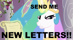 Size: 854x468 | Tagged: safe, princess celestia, alicorn, pony, angry, angry celestia, letter, solo