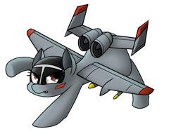 Size: 1358x1056 | Tagged: safe, artist:pencil bolt, oc, oc:blitz, original species, plane pony, pony, a-10 thunderbolt ii, female, jet, looking up, missile, plane, weapon