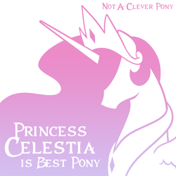 Size: 894x894 | Tagged: safe, artist:egophiliac, princess celestia, alicorn, pony, album cover, best pony, not a clever pony, solo