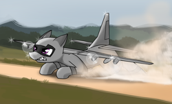 Size: 1896x1156 | Tagged: safe, artist:pencil bolt, oc, oc only, oc:explosive angel, original species, plane pony, pony, ac-130, male, plane, run