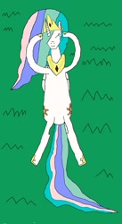 Size: 1091x1997 | Tagged: safe, artist:red-supernova64, princess celestia, alicorn, pony, grass, relaxing, smiling, solo