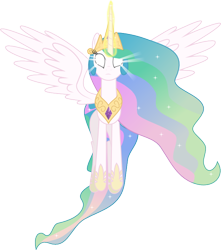 Size: 644x727 | Tagged: safe, artist:krusiu42, princess celestia, alicorn, pony, female, glowing eyes, magic, mare, simple background, solo, svg, transparent background, vector