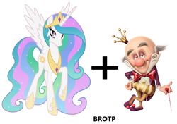 Size: 825x582 | Tagged: safe, princess celestia, alicorn, pony, brotp, exploitable meme, king candy, make it happen, sugar rush, wreck-it ralph