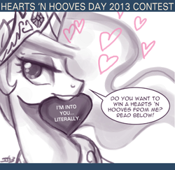 Size: 600x582 | Tagged: safe, artist:johnjoseco, princess celestia, alicorn, pony, ask princess molestia, hearts and hooves day, princess molestia