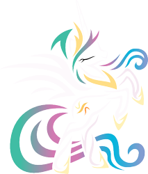 Size: 425x499 | Tagged: safe, artist:id-107, princess celestia, alicorn, pony, cutie mark, eyes closed, female, hoof shoes, hooves, horn, jewelry, lineart, mare, minimalist, rearing, regalia, solo, tiara, wings