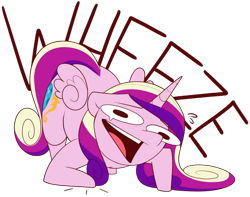 Size: 894x705 | Tagged: safe, artist:evehly, edit, editor:dsp2003, princess cadance, alicorn, pony, background removed, faic, female, mare, reaction image, solo, transparent background, wheeze