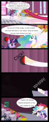 Size: 3988x10000 | Tagged: safe, artist:hatbulbproductions, princess celestia, twilight sparkle, alicorn, pony, alicorn drama, comic, toy