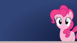 Size: 3840x2160 | Tagged: safe, artist:badumsquish, derpibooru exclusive, pinkie pie, earth pony, pony, 28 pranks later, :<, female, looking at you, shocked, solo, surprised, wallpaper, wide eyes