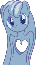 Size: 1101x1960 | Tagged: safe, artist:badumsquish, derpibooru exclusive, oc, oc only, oc:tremble, goo pony, original species, female, heart, looking at you, shapeshifting, simple background, smiling, solo, stretching, transparent background