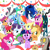 Size: 1500x1500 | Tagged: dead source, safe, artist:30clock, angel bunny, apple bloom, applejack, derpy hooves, diamond tiara, discord, fluttershy, gummy, opalescence, owlowiscious, philomena, pinkie pie, princess cadance, princess celestia, princess luna, queen chrysalis, rainbow dash, rarity, scootaloo, shining armor, silver spoon, smarty pants, spike, sweetie belle, tank, trixie, twilight sparkle, winona, zecora, alicorn, changeling, changeling queen, dragon, earth pony, pegasus, pony, unicorn, zebra, confetti, cutie mark crusaders, female, flag, glasses, japan, mane six, mare, pixiv, wall of tags