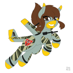 Size: 5000x5000 | Tagged: safe, artist:tatemil, oc, oc only, oc:jägerin, original species, plane pony, pony, female, plane, simple background, smiling, solo, transparent background