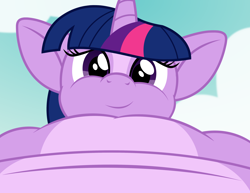 Size: 3300x2550 | Tagged: safe, artist:badumsquish, derpibooru exclusive, twilight sparkle, kangaroo, chubby, female, kangaroonicorn, looking at you, looking down, looking up, offscreen character, pouch, pov, smiling, solo, species swap