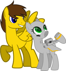 Size: 2699x2914 | Tagged: safe, artist:ponkus, artist:ponynamedmixtape, oc, oc only, oc:blu skies, oc:sierra summit, original species, pegasus, plane pony, pony, 2020 community collab, a-10 thunderbolt ii, base used, derpibooru community collaboration, female, plane, simple background, transparent background