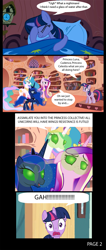 Size: 985x2320 | Tagged: safe, artist:ponysalute, princess cadance, princess celestia, princess luna, twilight sparkle, alicorn, pony, alicorn tetrarchy, assimilation, base used, borg, comic, hilarious in hindsight, star trek