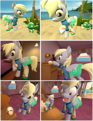 Size: 2533x3299 | Tagged: safe, artist:mrdoctorderpy, derpy hooves, pony, 3d, egg, micro, micro ponies, old master q, source filmmaker, tiny, tiny ponies