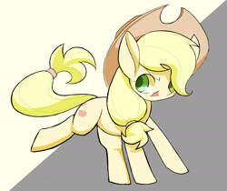 Size: 2380x2000 | Tagged: safe, artist:ccc, applejack, earth pony, pony, applejack's hat, female, hat, mare, solo, solo female