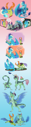 Size: 2162x8916 | Tagged: safe, artist:fable-life, princess ember, thorax, oc, oc:orchid, changedling, changeling, dragon, hybrid, alternate design, cutie mark, dialogue, dragoness, egg, embrax, family, female, gradient background, hair, hatching, interspecies offspring, king thorax, male, motherly, offspring, parent:princess ember, parent:thorax, parents:embrax, shipping, speech, speech bubble, straight, varying degrees of want