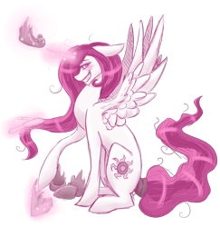 Size: 3400x3500 | Tagged: safe, artist:greatleonopteryx, princess celestia, alicorn, pony, alternate hairstyle, brushing, crown, grin, solo