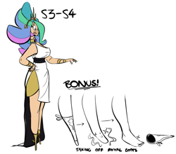 Size: 818x719 | Tagged: safe, artist:ross irving, princess celestia, human, clothes, crown, female, humanized, solo