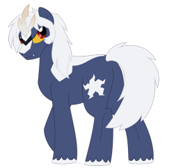 Size: 1311x1262 | Tagged: safe, artist:faith-wolff, kaiju pony, pony, tricorn, fanfic:the bridge, godzilla (series), male, ponified, simple background, solo, spacegodzilla, stallion, transparent background, xenilla