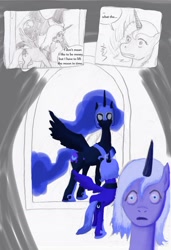 Size: 900x1315 | Tagged: safe, artist:lyun, nightmare moon, princess luna, alicorn, pony, comic, female, mare, s1 luna