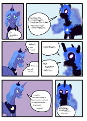 Size: 900x1258 | Tagged: safe, artist:lyun, nightmare moon, princess luna, alicorn, pony, comic, female, mare, s1 luna