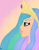 Size: 1582x2048 | Tagged: safe, artist:thelittlebirdy, princess celestia, bust, crown, female, humanized, jewelry, multicolored hair, regalia, side view, solo