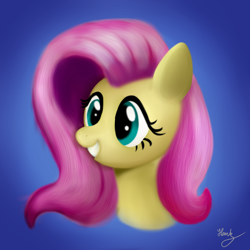 Size: 4000x4000 | Tagged: safe, artist:09hankris, fluttershy, pegasus, pony, bust, head, solo