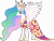 Size: 6360x4890 | Tagged: safe, artist:90sigma, princess celestia, alicorn, pony, absurd resolution, clothes, crown, dress, female, mare, simple background, solo, transparent background, vector